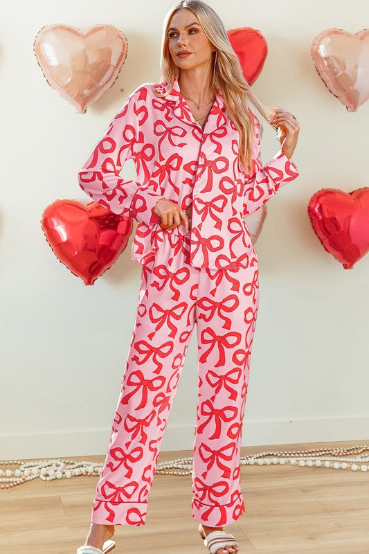 Ribbons and Bows Pajama Set