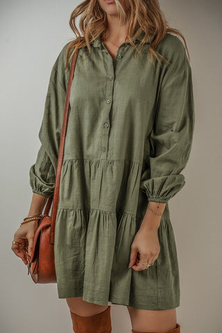 Portia Tiered Shirt Dress