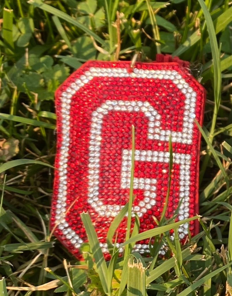 G Rhinestone Keychain