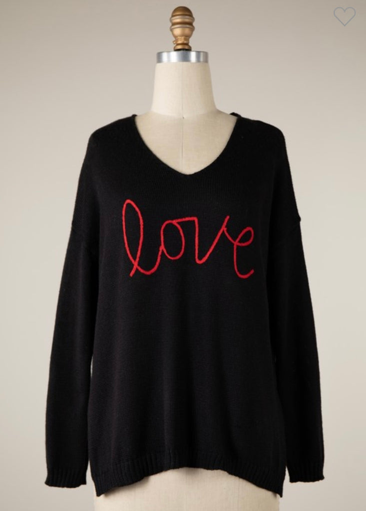 LOVE graphic sweater