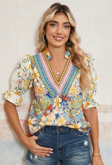 Front view of Free Spirit boho top 