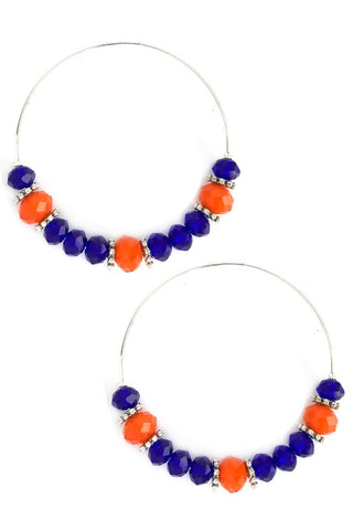Gameday Blue and Orange Hoop