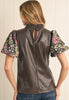 Back view of Elena top with keyhole neck 