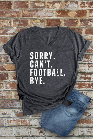Sorry. Can't. Football. Bye.
