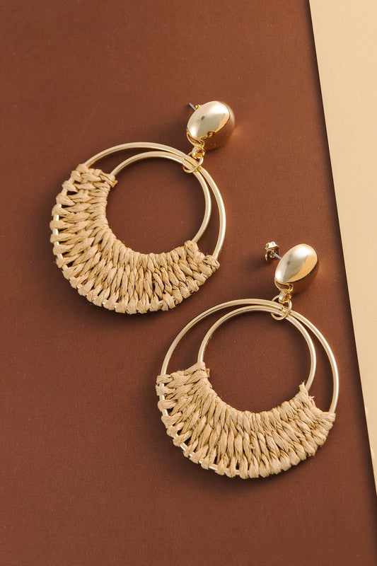 Raffia Hoop Earring
